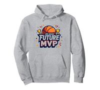 3rd Grade Future MVP Basketball Champion Pullover Hoodie, Adult Unisex, Heather Grey, XL