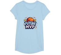 3rd Grade Future MVP Basketball Champion T-Shirt, Girls, Baby Blue, Large