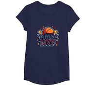 3rd Grade Future MVP Basketball Champion T-Shirt, Girls, Navy, Large