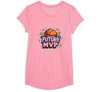 3rd Grade Future MVP Basketball Champion T-Shirt, Girls, Pink, Large