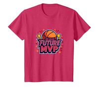 3rd Grade Future MVP Basketball Champion T-Shirt, Youth, Red Heather, Large
