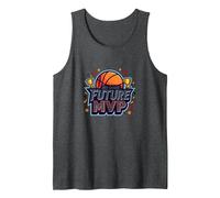 3rd Grade Future MVP Basketball Champion Tank Top, Men, Dark Heather Grey, L