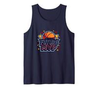 3rd Grade Future MVP Basketball Champion Tank Top, Men, Navy, L