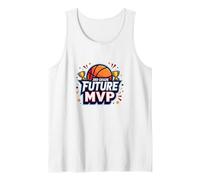 3rd Grade Future MVP Basketball Champion Tank Top, Men, White, L