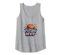 3rd Grade Future MVP Basketball Champion Tank Top, Women, Heather Grey, L