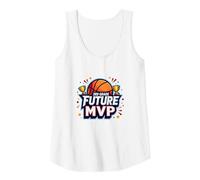 3rd Grade Future MVP Basketball Champion Tank Top, Women, White, L