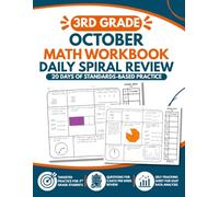 3rd Grade Math Workbook: Daily Spiral Review for October: 20 Days of Standards-Based Mixed-Skill Practice for Morning Work, Homework, and Homeschool