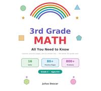 3rd Grade Math: Workbook with Lessons, Practice Pages, Answer Key & Completion Certificate (Grade 3, Ages 8-9) (Grade-by-Grade Math Workbooks)