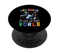 3rd Grade Out Of This World Space Rocket Astronaut PopSockets Adhesive PopGrip