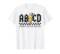 3rd Grade Rock and Roll Letters ABCD Alphabet Back To School T-Shirt
