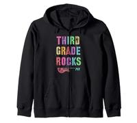 3rd GRADE ROCKS Teacher Rockstar Team Third Grader I Teach Zip Hoodie