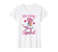 3rd Grade Squad Ballet Back to School Girls Vintage Value Graphic T-Shirt, Women, White, XL
