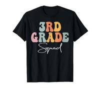 3rd Grade Squad Retro Groovy Women Back to School T-Shirt