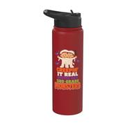 3rd Grade Teacher Halloween Monster Squad Mummy Kids Stainless Steel Insulated Water Bottle