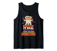 3rd Grade Teacher Halloween Monster Squad Mummy Kids Tank Top