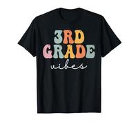 3rd Grade Vibes Retro Groovy Women Back to School T-Shirt