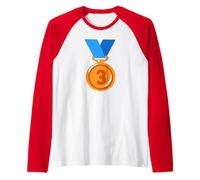 3rd Place Medal Bronze Medal Raglan Baseball Tee