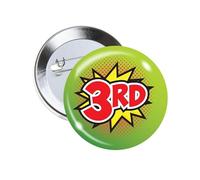 3rd Place SuperHero Sports/Award Pin Badges x 10