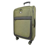 3rd Street UK Soft Shell Suitcase | 4 Spinner Wheels | TSA Combination Lock | Expandable Lightweight Fabric Trolley Case | Cabin / Medium / Large / 3-Piece Set | Eastbourne Fenlan (Medium)
