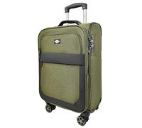 3rd Street UK Soft Shell Suitcase | 4 Spinner Wheels | TSA Combination Lock | Expandable Lightweight Fabric Trolley Case | Cabin / Medium / Large / 3-Piece Set | Eastbourne Fenlan (Cabin)