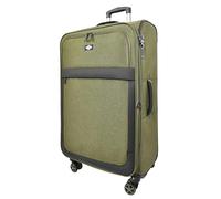 3rd Street UK Soft Shell Suitcase | 4 Spinner Wheels | TSA Combination Lock | Expandable Lightweight Fabric Trolley Case | Cabin / Medium / Large / 3-Piece Set | Eastbourne Fenlan (Large)