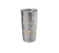 3rd Work Anniversary Employee Appreciation Funny Three Year Stainless Steel Insulated Tumbler