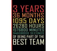 3rd Year Work Anniversary Notebook: Celebrating 3 Years of Service - Employee Incentive Journal for Three-Year Milestone