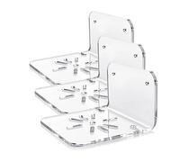 3set Versatile Acrylic Wall Adhesive Shelf for Security Cameras, & More Easy Install, 2way Mount Acrylic Wall Shelf