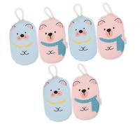 3sets Bath Sponge Soft and Safe Shower Scrubbers for Double Sided Bear Design for Boy Girl for 2pcs*3