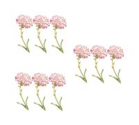 3sets Carnation Shawl Clips Floral Brooch Pin Vintage Flower Shape Clothing Accessories Collar Button Fashionable Badge Corsage Decor Zinc Alloy Pink 3pcs*3