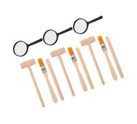 3Sets Dinosaur Digging Tools for Educational Archaeology Kit with Hammer Brush Magnifying Science Kit for Explore Ancient History