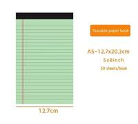 3Sets Draft Notebook Simple Lined Tearable Sticky Notes Memo Book Portable with Paper for Notebook,Office(Green)