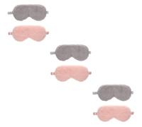 3sets Plush Eye Masks Soft Cartoon Sleep Blindfolds for Comfortable Rest for Home Travel Camping Lightweight and Washable Friends Family 2pcs*3