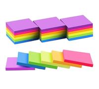 3Sets Sticky Post Bright Stickies Colorful Er Sticking Power Memo Pads Adhesive for Notebook,Office