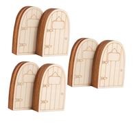 3sets Wooden Fairy Door Adornment with Message Board Miniature Garden Decoration Unpainted DIY Craft for Custom Colors Durable Design for Outdoor Use 20pcs*3