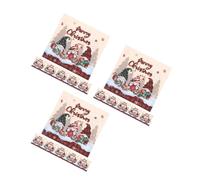 3sets Xmas Disposable Paper Napkins with Gnome Plaid Design Festive Christmas Party Tableware Versatile Hand Towels for Gatherings and Wiping Cartoon Pattern Kitchen Napkins 20pcs*3