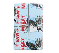 3sheets F-Caw-F Funny Chicken Christmas Wrapping Paper,Gag With Merry Clucking Design,Funny Texts Sarcastic W Christmas