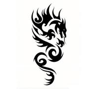 3sheets Panlong Herbal Juice Tattoo Sticker Waterproof Anti-Rub Male Personality Arm Tattoo Sticker