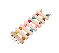 3Sizes Pet Parrot Climbing Swing Ladder Wooden Play Ladder Parrot Perch Climbing Cage Toys for Parakeet Conure Cockatiel Cage Accessories Exercise Toy(M)