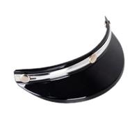 3Snap Motorcycle Helmet Visor - Open Face Helmet Visor Peakk 3-Snap | Helmet Peakk Shield Open Face | Sun Shade Protector Black Shield | Scratch Resistant Polycarbonate For Sun Protection