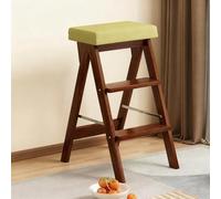 3Step Retro Multifunctional Wooden Step StoolPortable Kitchen Chair Solid Wood Design for High Counter Home & Office Use SpaceSaving &