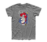 3styler Dick Dastardly Men's T-Shirt Racing Crazy Cars Cotton T-Shirt Short Sleeves Cartoon 70s - Vulture Squadron - Classic Line - 100% Cotton 185 g/m², Grey Melange (Dick Vulture), S