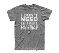 3styler Men's Baba O'Riley 1 - I Don't Need to Fight to Trials I'm Right - The Who & Pete Townshen - Lyrics Shirt - Line Classic - 100% Cotton 185 Gr/Sqm