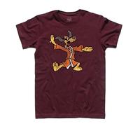 3styler Men's T-Shirt The Fury of Hong Kong Penrod Penry Pooch Hong Kong Phooey Karate - Cartoons 70s Shirt - Classic Line - 100% Cotton 185gsm, bordeaux, S
