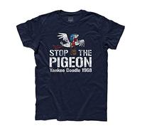 3styler Stop The Pigeon Men's T-Shirt - Yankee Doodle - Classic Line - 100% Cotton 185gsm, blue, S