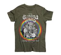 3stylercollection vintage Men's T-Shirt Banana Splits - Swingo, Bingo, Drooper & Snorky by Hanna & Barbera - Green Kakhi, XX-Large