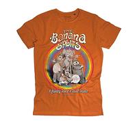 3stylercollection vintage Men's T-Shirt Banana Splits - Swingo, Bingo, Drooper & Snorky by Hanna & Barbera - Orange Vintage, XX-Large