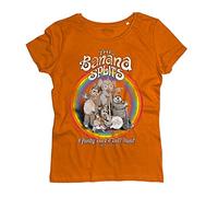 3stylercollection vintage Women's T-Shirt Banana Splits - Swingo, Bingo, Drooper & Snorky by Hanna & Barbera - Orange Vintage, L
