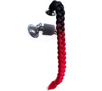 3T-SISTER Motorcycle Helmet Pigtails Synthetic Braids Hair Helmet Ponytails fit Motorcycle Helmet Bicycle Helmet All Helmet 24inch /Reusable Suction Cup Design