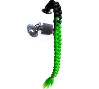 3T-SISTER Suction Cup Ponytail Motorcycle Helmet Pigtails Curly Braids Hair Synthetic Fibre Pony Tails Ombre Color 22Inch (C006)
